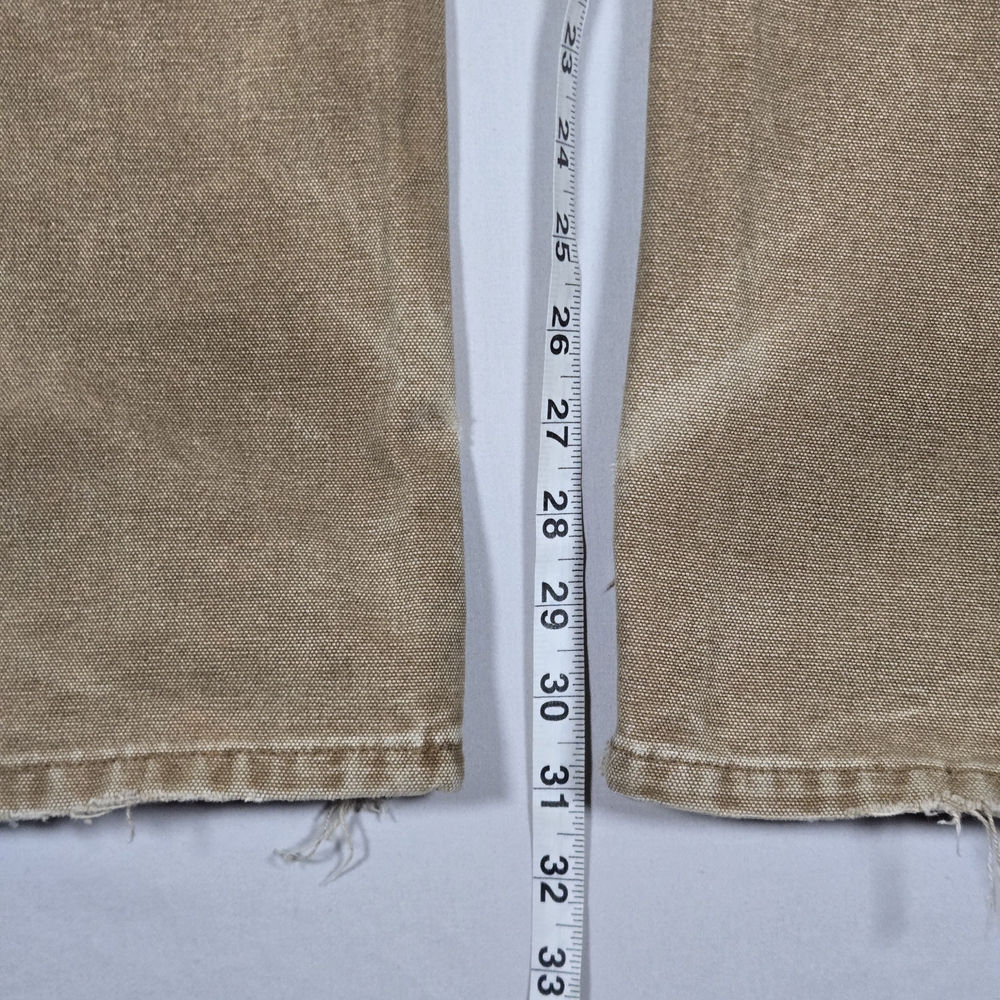Vintage Carhartt Women's 10x34 Double Knee Canvas Pants Faded Tan WB136 - Picture 16 of 16